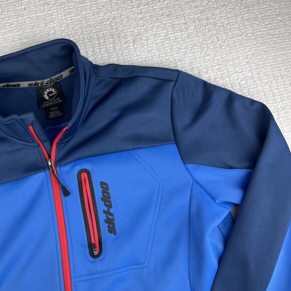 Ski-Doo BRP Water Resistant Lightweight Softshell blue Jacket XL (Stained, read) - Picture 2 of 16